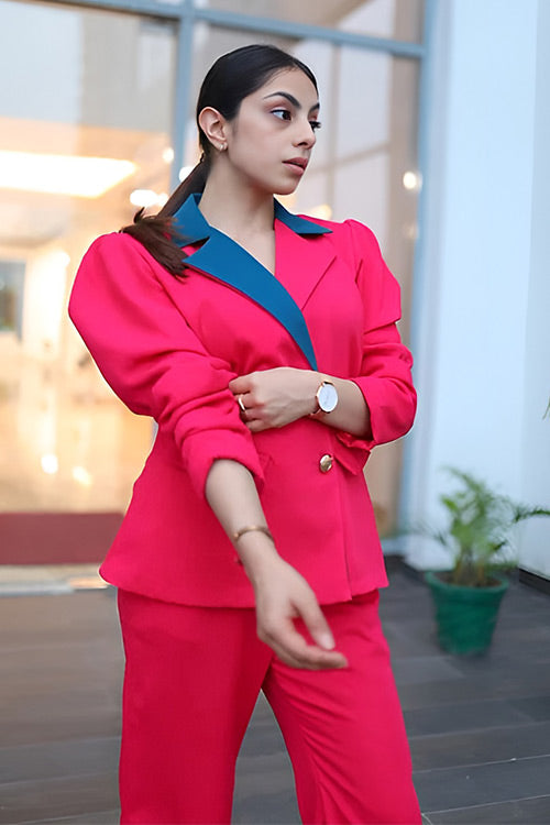 Pink Power Blazer Set