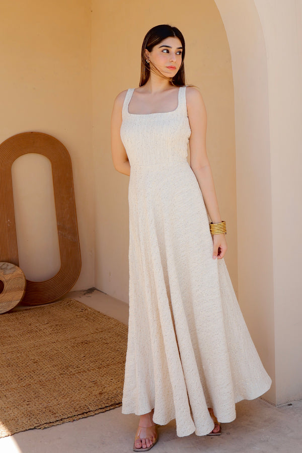 Luminous Ivory Summer Dress