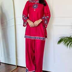 Ruby Radiance Kurta Set