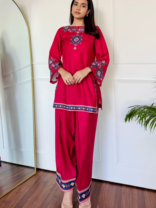 Ruby Radiance Kurta Set