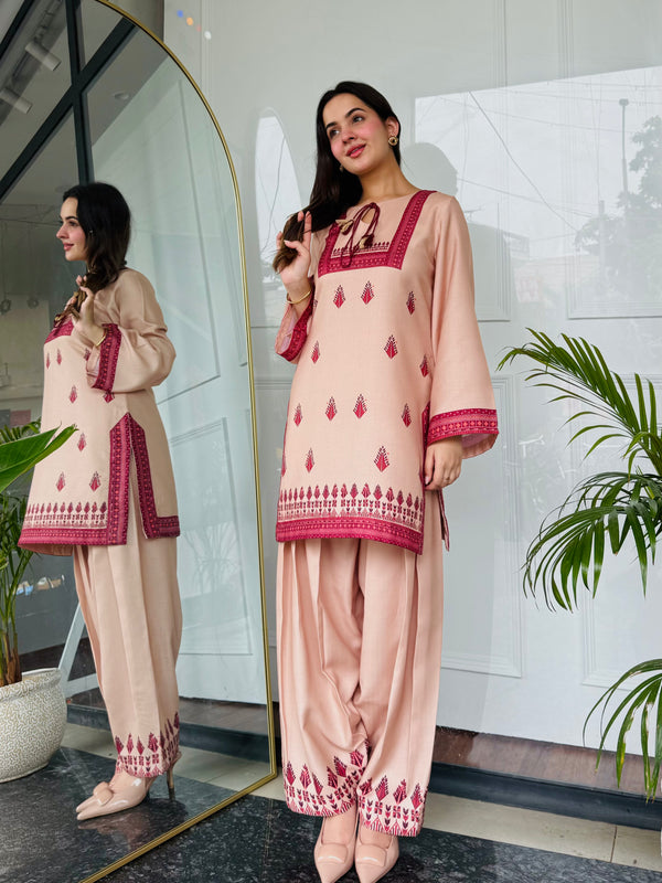 Beige Royale Farshi Salwaar Set