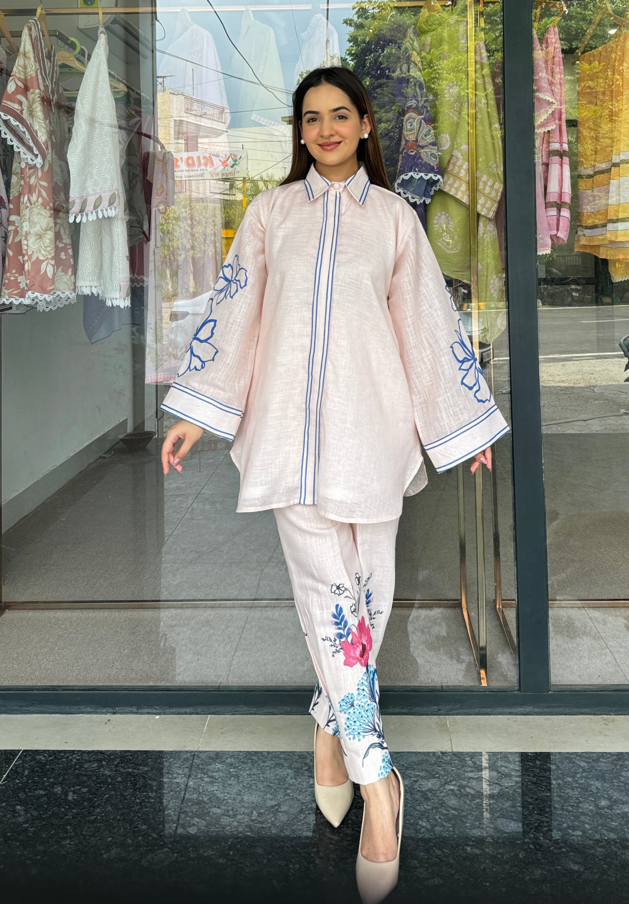 Noor E Beige Pakistani Kurta Set