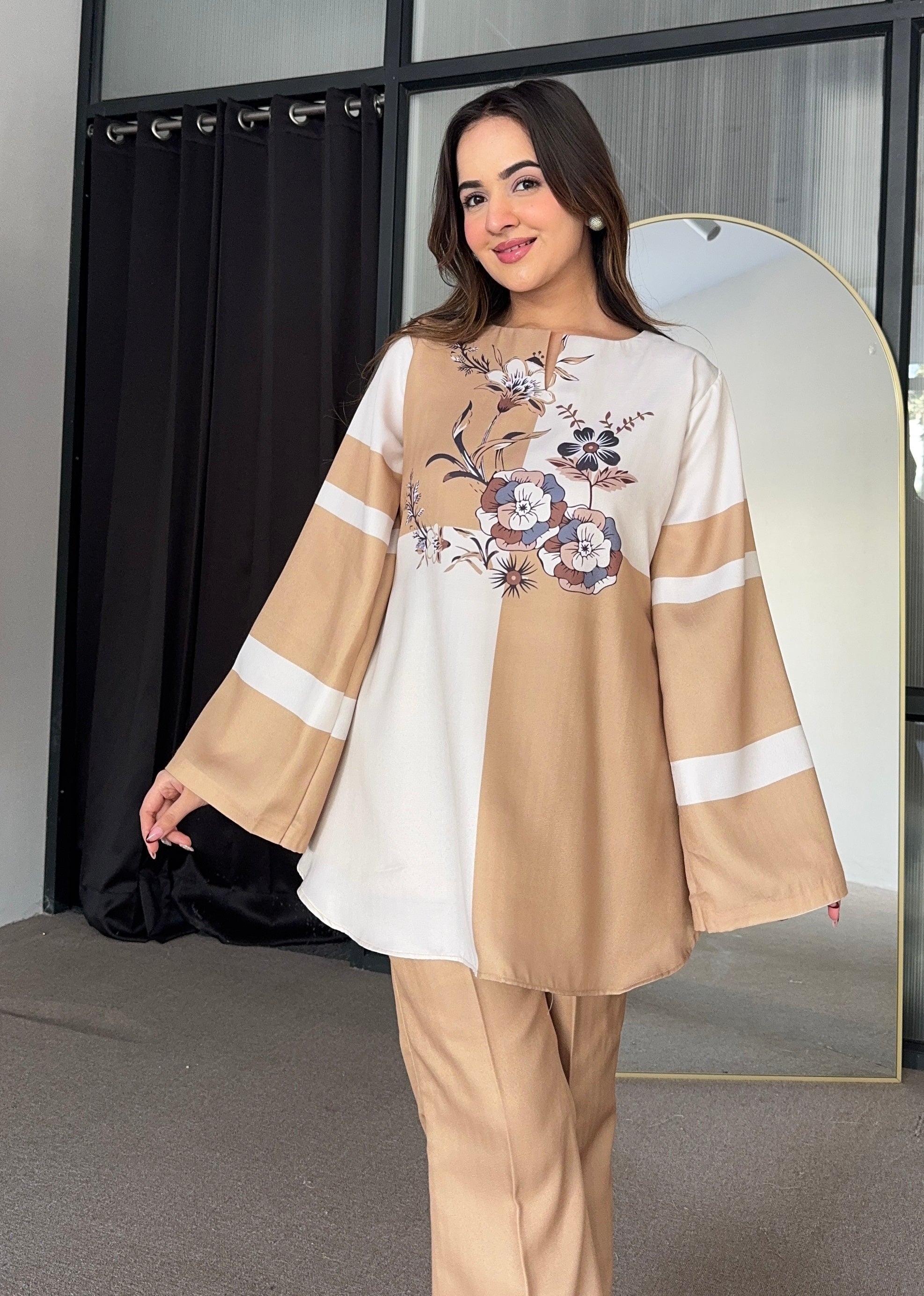 Pastel Two Tone Winter Co Ord Set