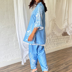 Effortless Blue  Kurta Set