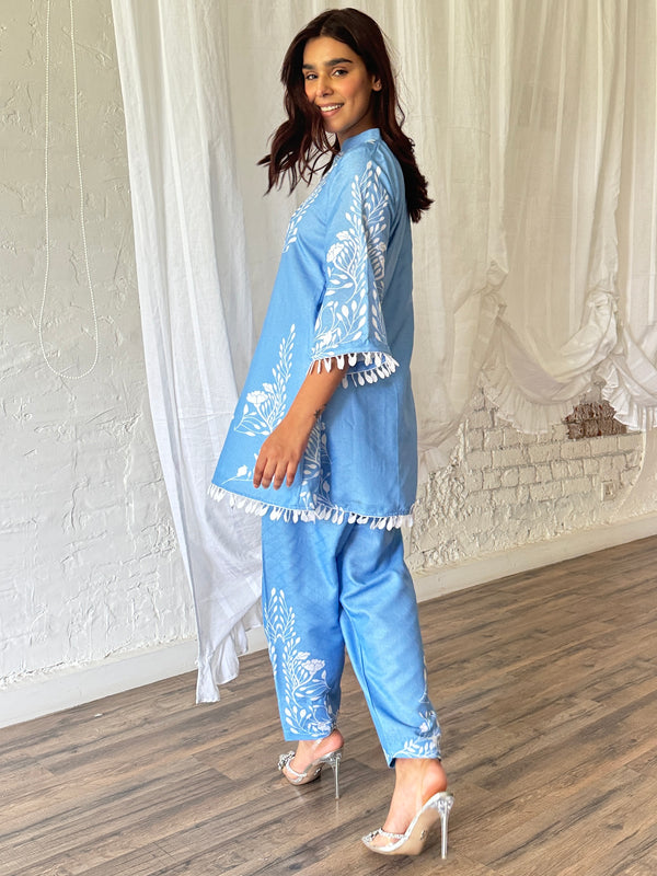 Effortless Blue  Kurta Set