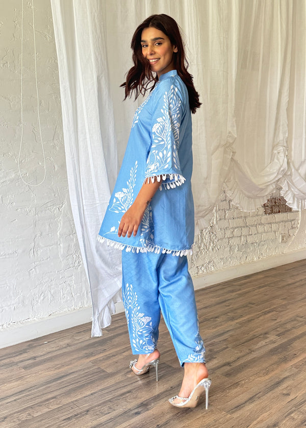 Effortless Blue  Kurta Set