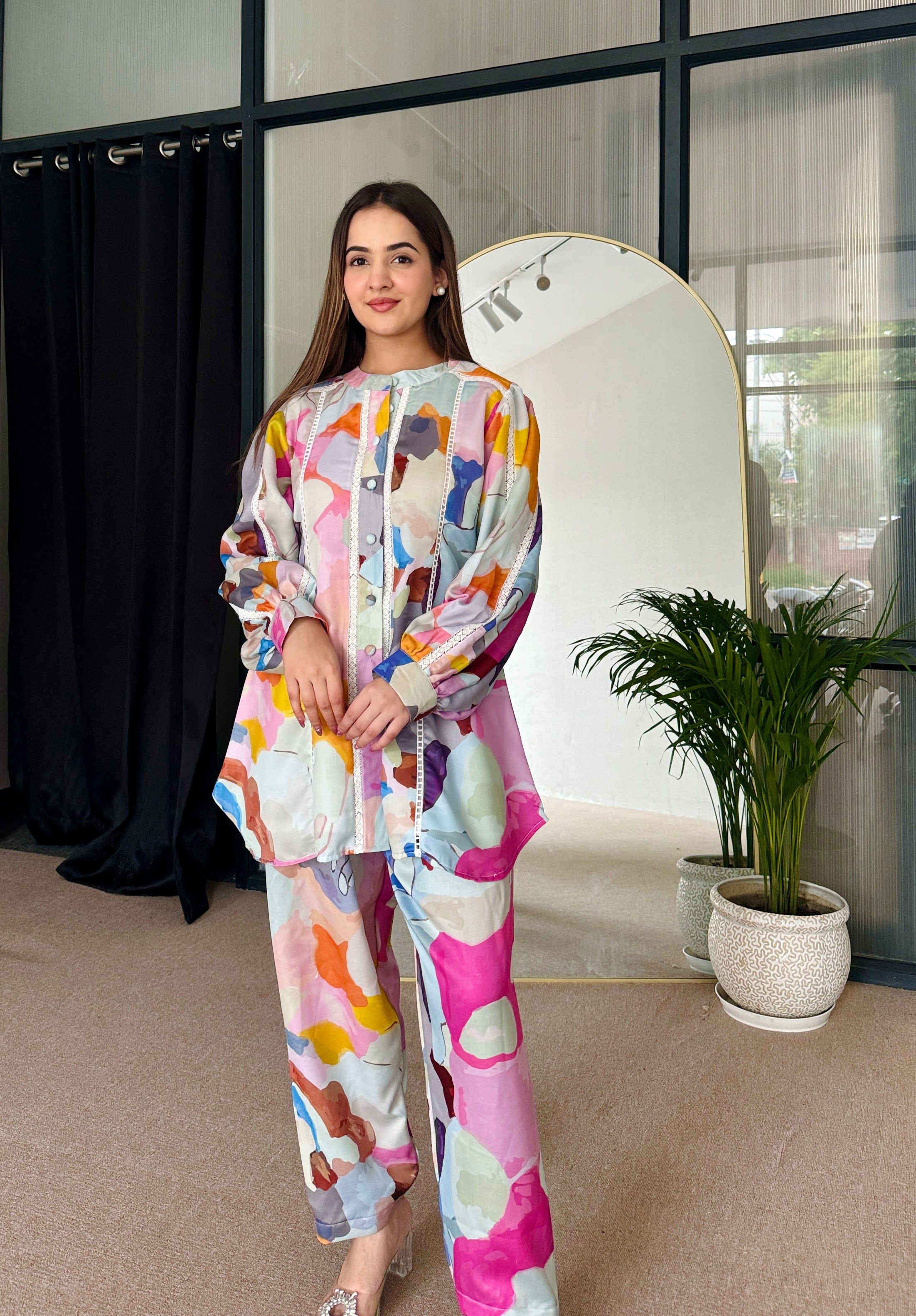 Colorful Fusion Co-ord Set