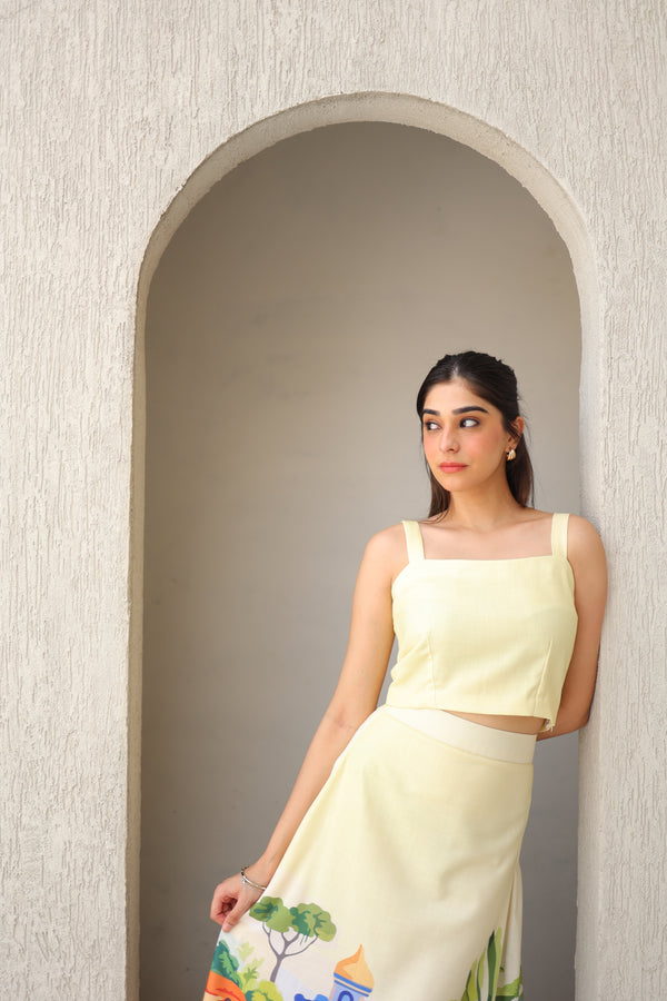 Lemon Twist Summer Skirt Set