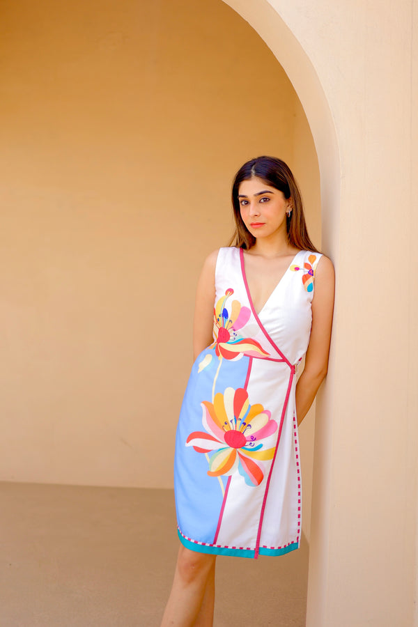 Sunny Doodle Abstract Dress