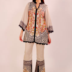 Timeless Beige & Black Kurta Set