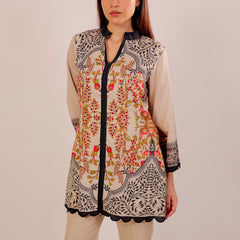 Timeless Beige & Black Kurta Set