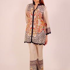 Timeless Beige & Black Kurta Set