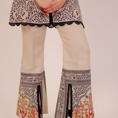 Timeless Beige & Black Kurta Set