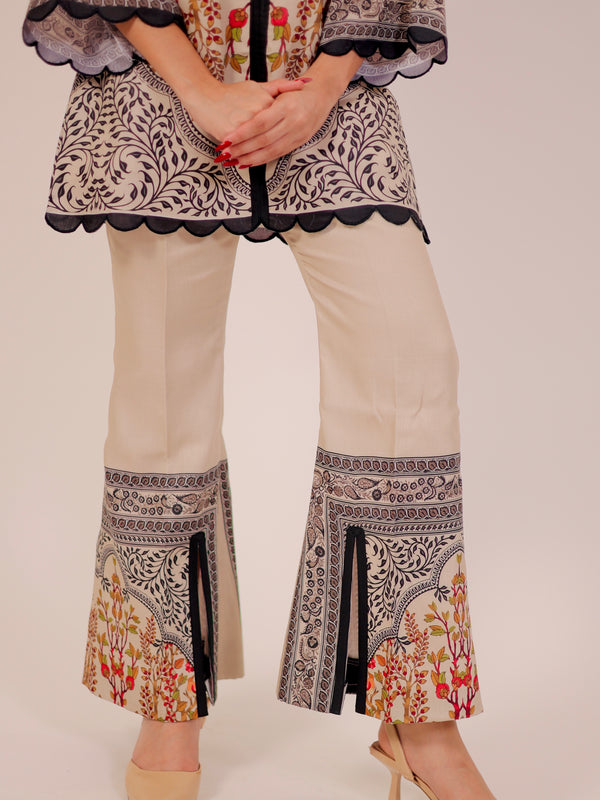 Timeless Beige & Black Kurta Set