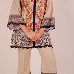 Timeless Beige & Black Kurta Set