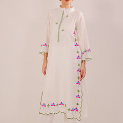 White Harmony Embroidered Kurta Set