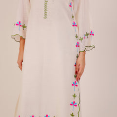 White Harmony Embroidered Kurta Set