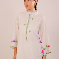White Harmony Embroidered Kurta Set