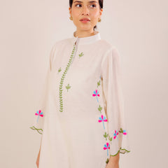 White Harmony Embroidered Kurta Set
