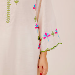 White Harmony Embroidered Kurta Set