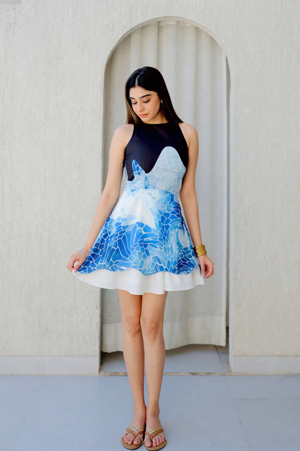 Blue Tide Mini Dress