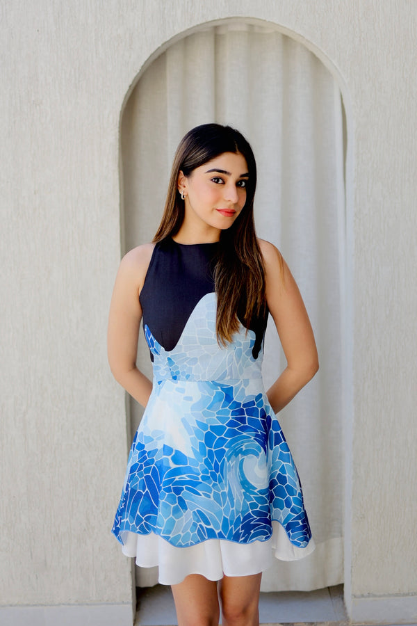Blue Tide Mini Dress