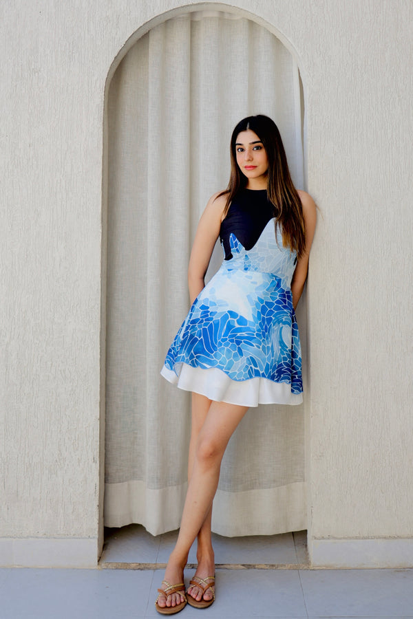 Blue Tide Mini Dress