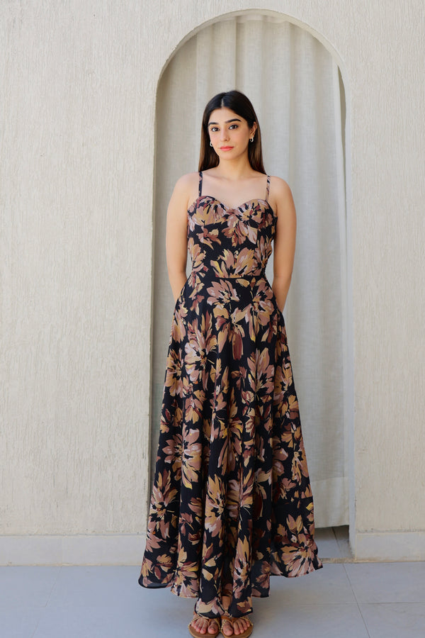 The Cocoa Noir Midi Dress