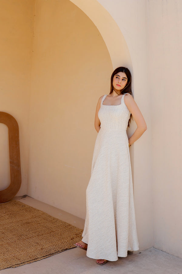 Luminous Ivory Summer Dress