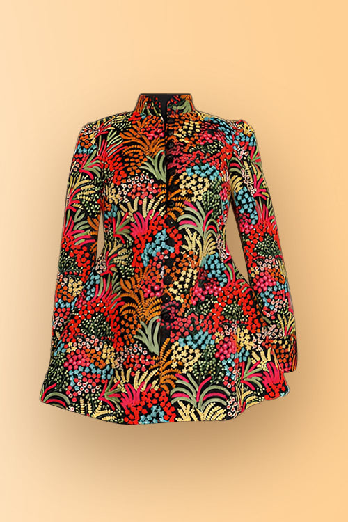 Anaisha Embroidered Jacket Set With Flared Garara
