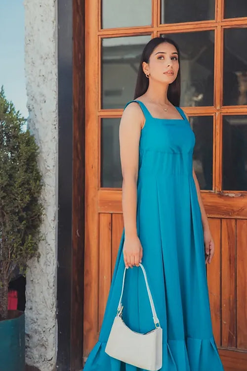 Em Pleated Maxi Dress
