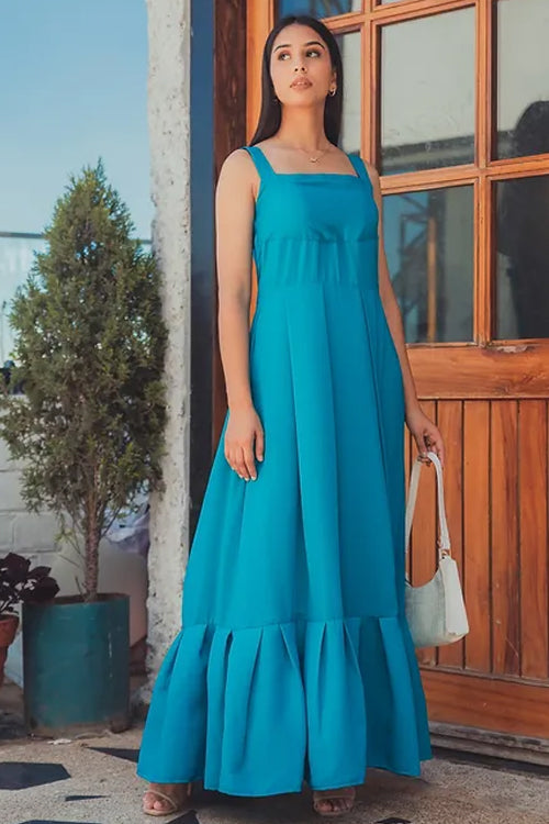 Em Pleated Maxi Dress