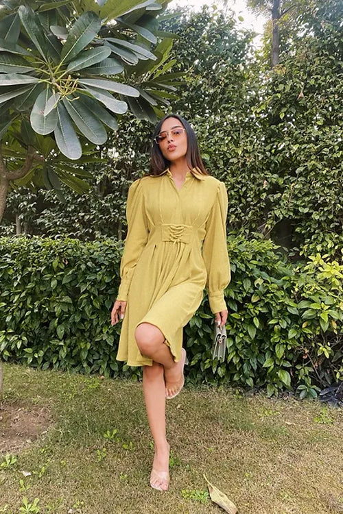 Emily Green Woollen Dress