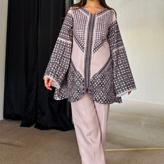 Soft Rose Pastel Winter Kurta Set