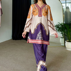 Purple Pakistani Winter Kurta Set