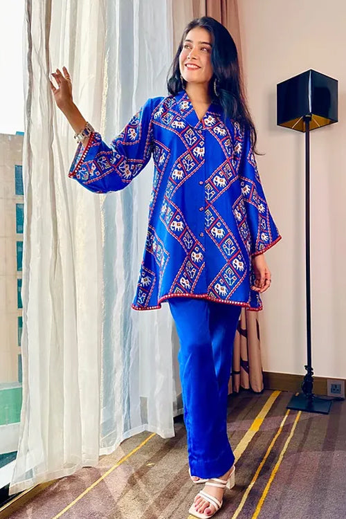 MAHIRA BLUE FESTIVE SET