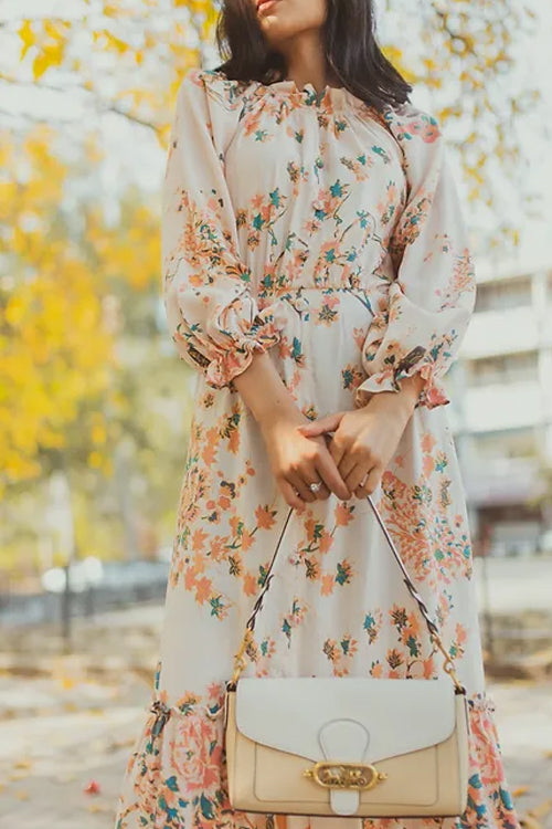 Stacy Pastel Floral Maxi Dress - XS Stacy Pastel Floral Maxi Dress - XS