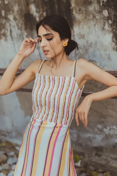 Kylie Striped Smokin Maxi Dress