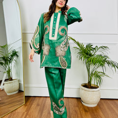 Moss Paisley Kurta Set