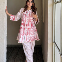 Pastel Pink Pakistani Kurta Set