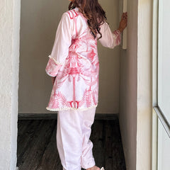 Pastel Pink Pakistani Kurta Set