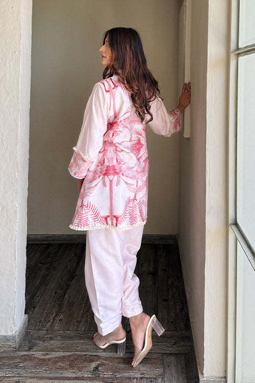 Pastel Pink Pakistani Kurta Set