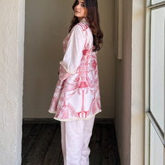 Pastel Pink Pakistani Kurta Set
