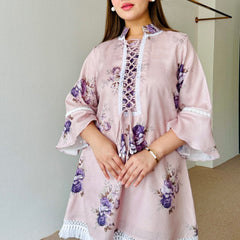 Mahira Beige Floral Festive Kurta Set