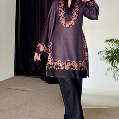 Midnight Mirage Woollen Kurta Set