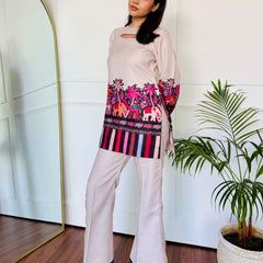 Pink Camel Kurta Set