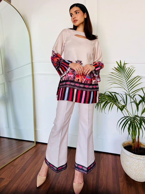 Pink Camel Kurta Set