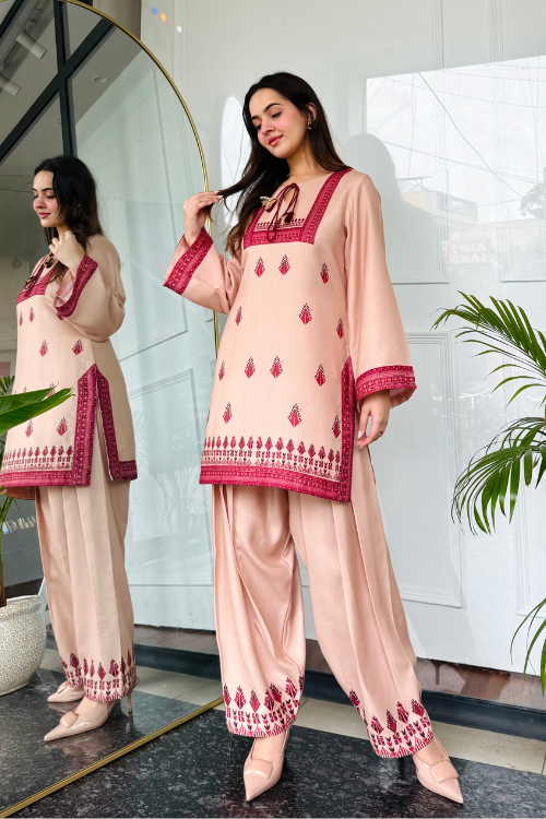 Beige Royale Farshi Salwaar Set