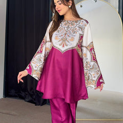 Pink Winter Kurta Set