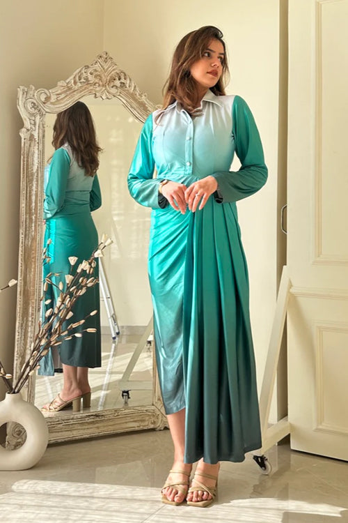 Ombre Formal Luxe Midi Dress